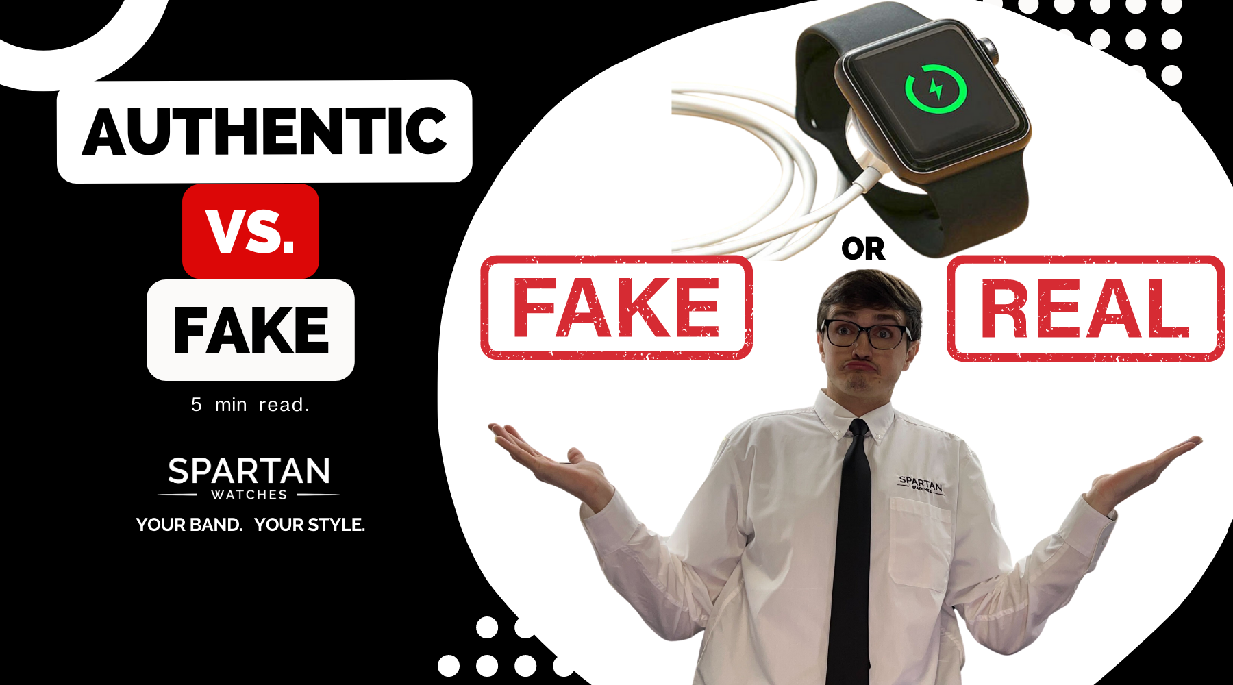 Genuine Apple Watch Charger VS Fake Spartan Watches