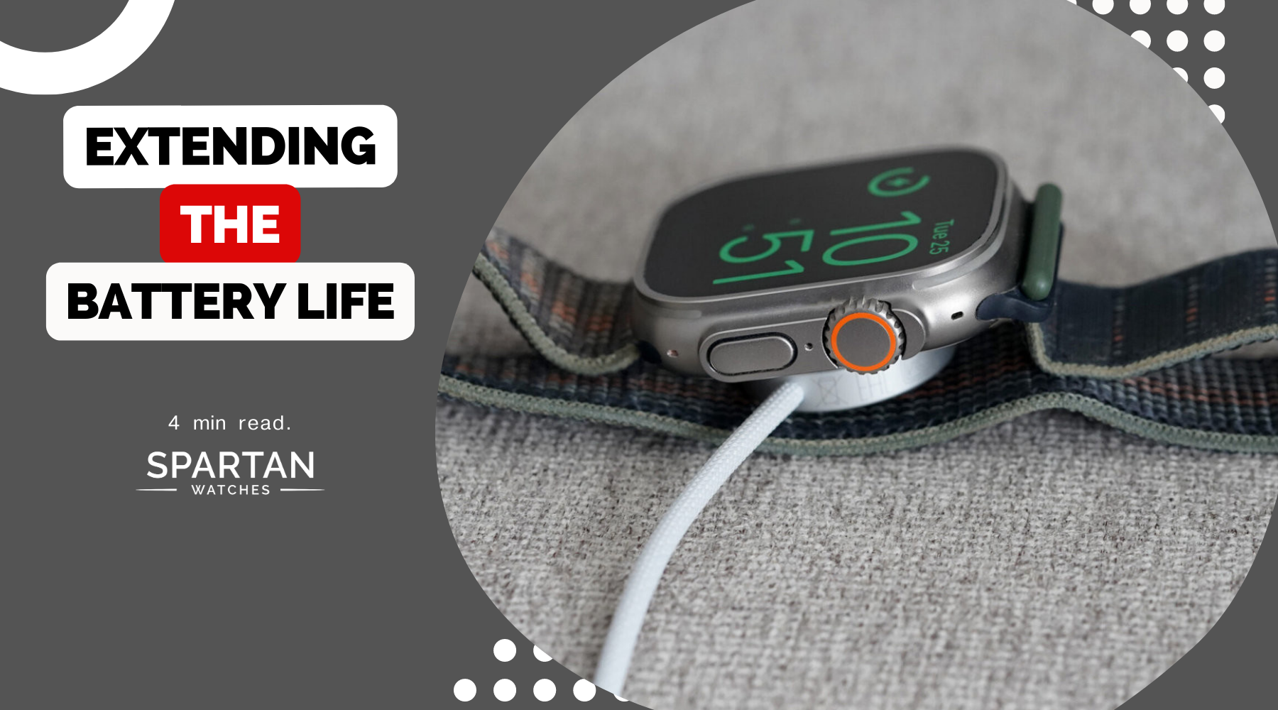 Image showcasing HOW TO EXTEND THE BATTERY LIFE OF YOUR APPLE WATCH – Spartan Watches