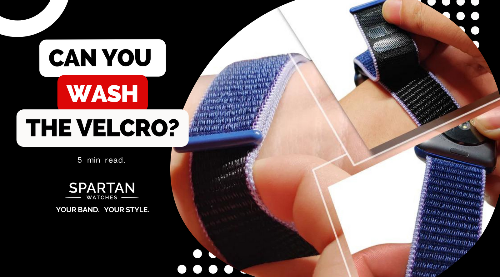 Washing apple watch velcro band top