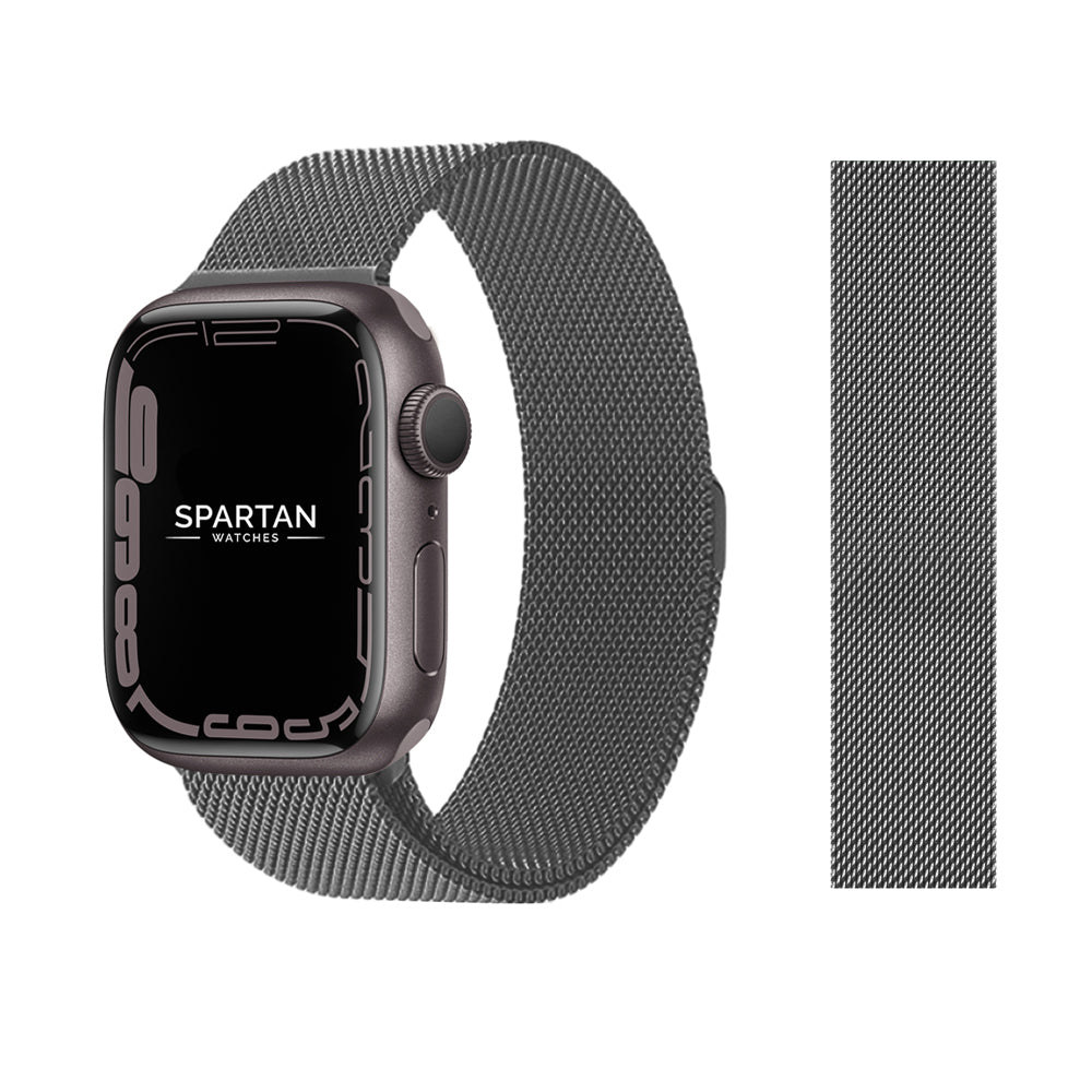 Premium Milanese Loop Replacement Band for Apple Watch in Space Grey