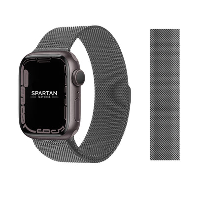 Premium Milanese Loop Replacement Band for Apple Watch in Space Grey