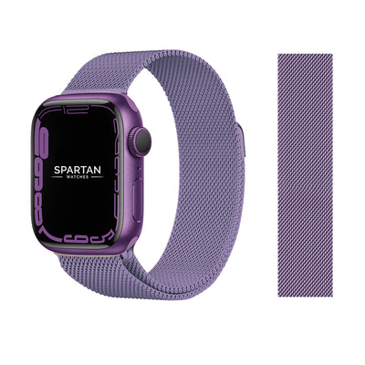 Purple Lavender Milanese Stainless Steel Apple Watch Band