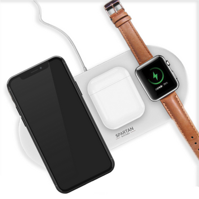 Wireless Charger for Apple Watch, Iphone, Airpods in Matte White Color