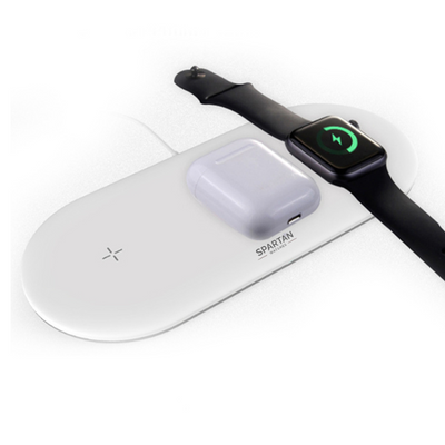 Wireless Charger for Apple Watch, Iphone, Airpods in Matte White Color