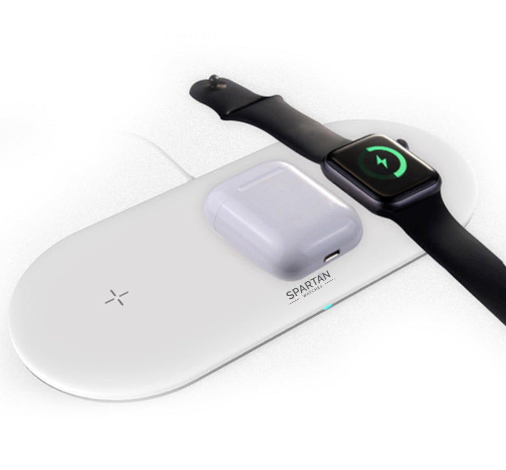 Wireless Charger for Apple Watch, Iphone, Airpods in Matte White Color