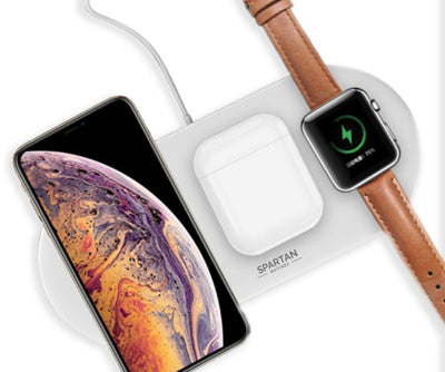 Wireless Charger for Apple Watch, Iphone, Airpods in Matte White Color