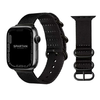 Black Nato Nylon Apple Watch Band