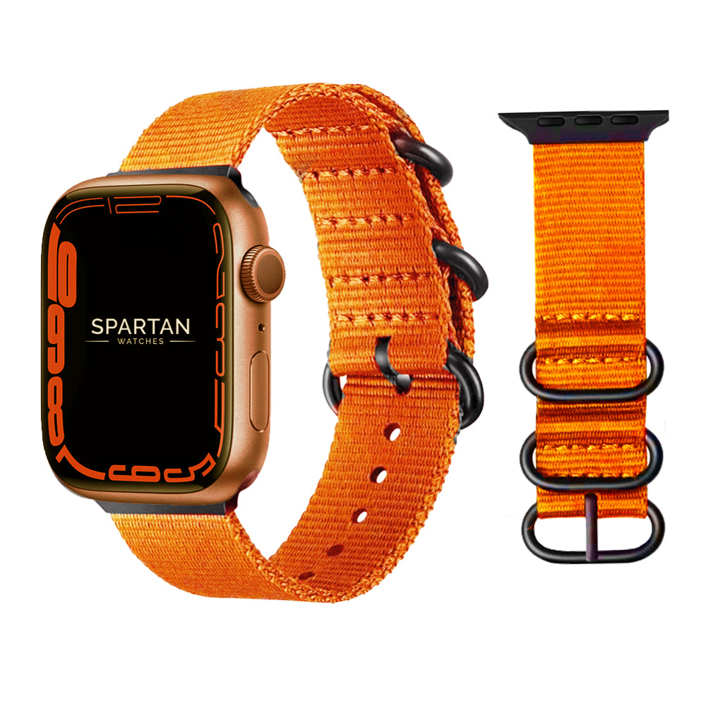 Orange Nato Nylon Apple Watch Band