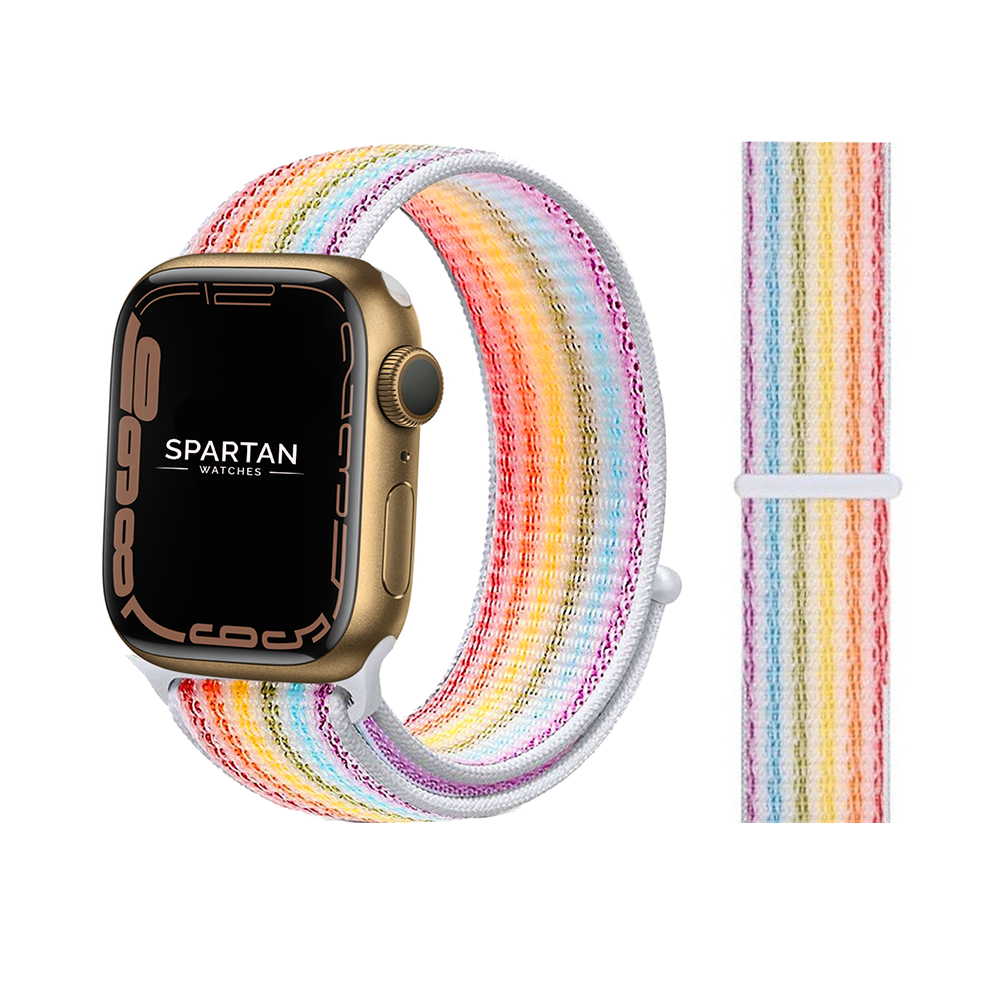 Apple Watch Sport Loop Rainbow_Pinstripe