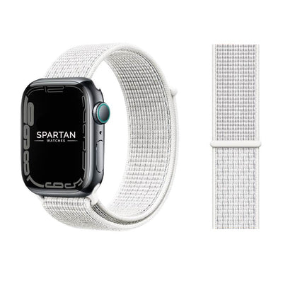 Wolf White Nylon Sport Loop for Apple Watch