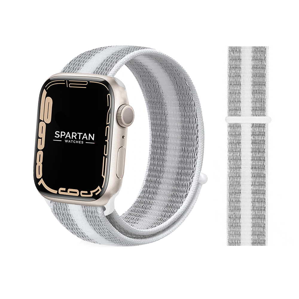 Apple Watch Sport Loop Striped_White