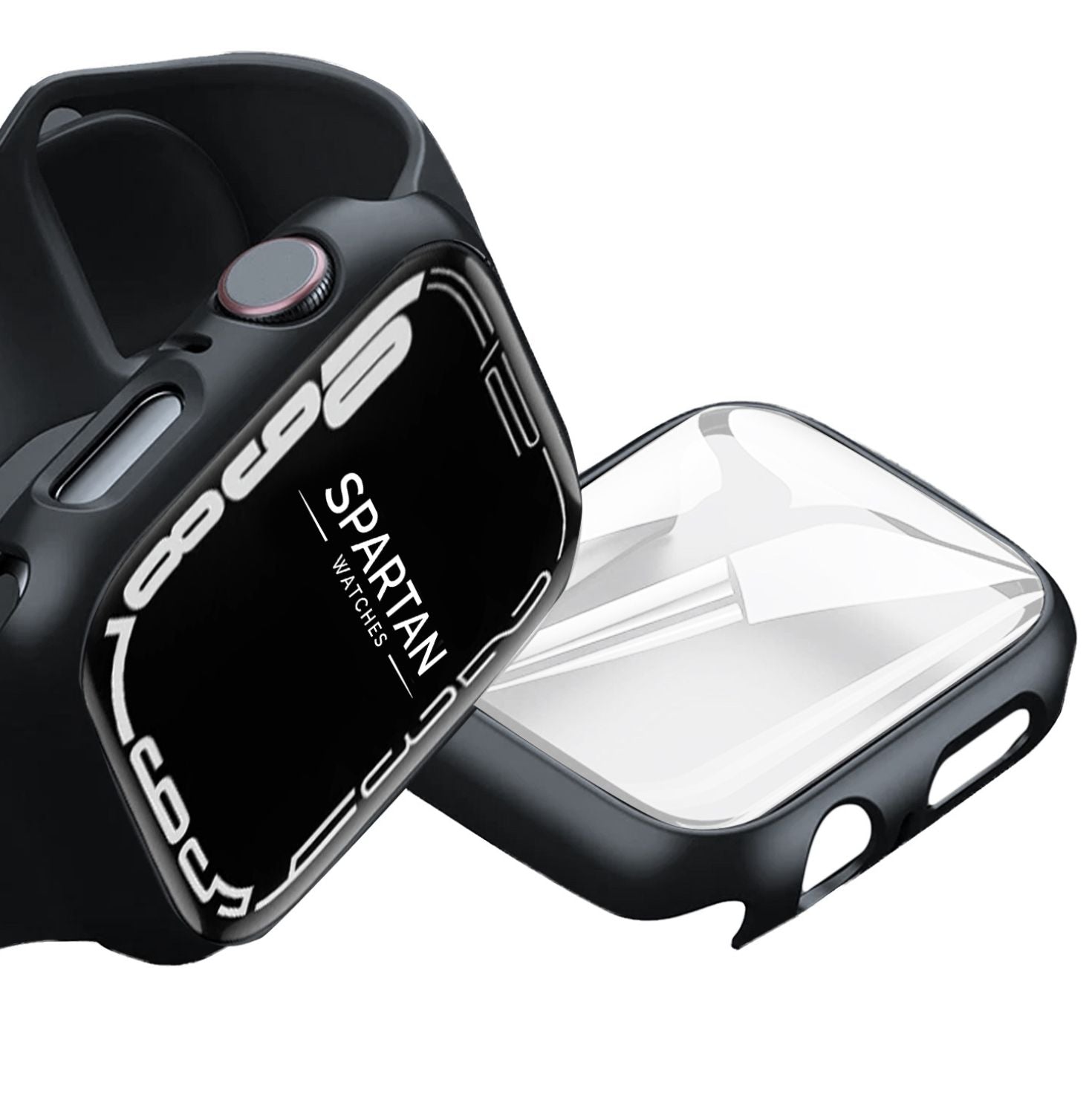 Full Coverage Case with Tempered Glass Screen Protector for Apple Watc Spartan Watches
