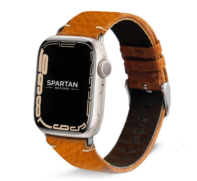 Light Brown Genuine Leather Band for Apple Watch